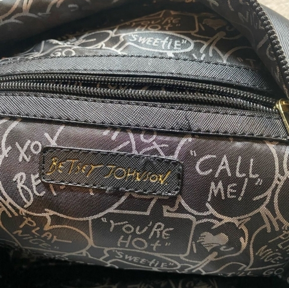 Betsey Johnson Black Pearl Backpack Y2K - Picture 6 of 6